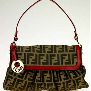 Fendi Tabacco Zucca Print Canvas Medium Bag